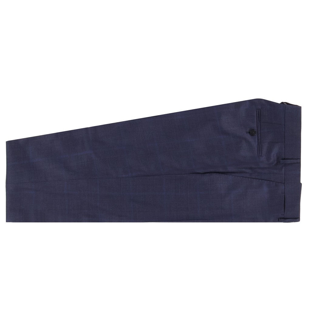 HENRY SARTORIAL x CARUSO Wool Full Lined Prince of Wales Check Suit NAVY - Henry Bucks