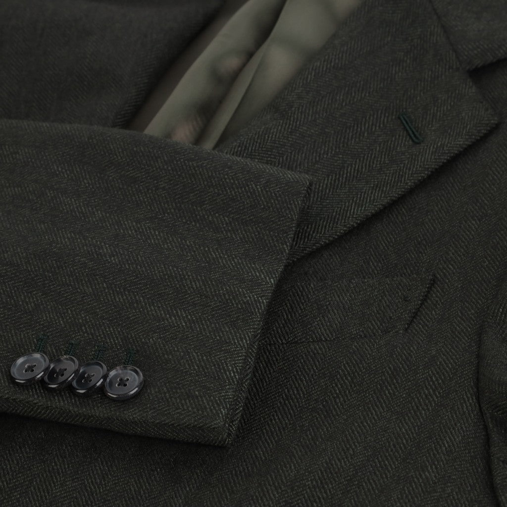 HENRY SARTORIAL X CARUSO Wool Norma Single Breasted Blazer CHARCOAL REG - Henry Bucks