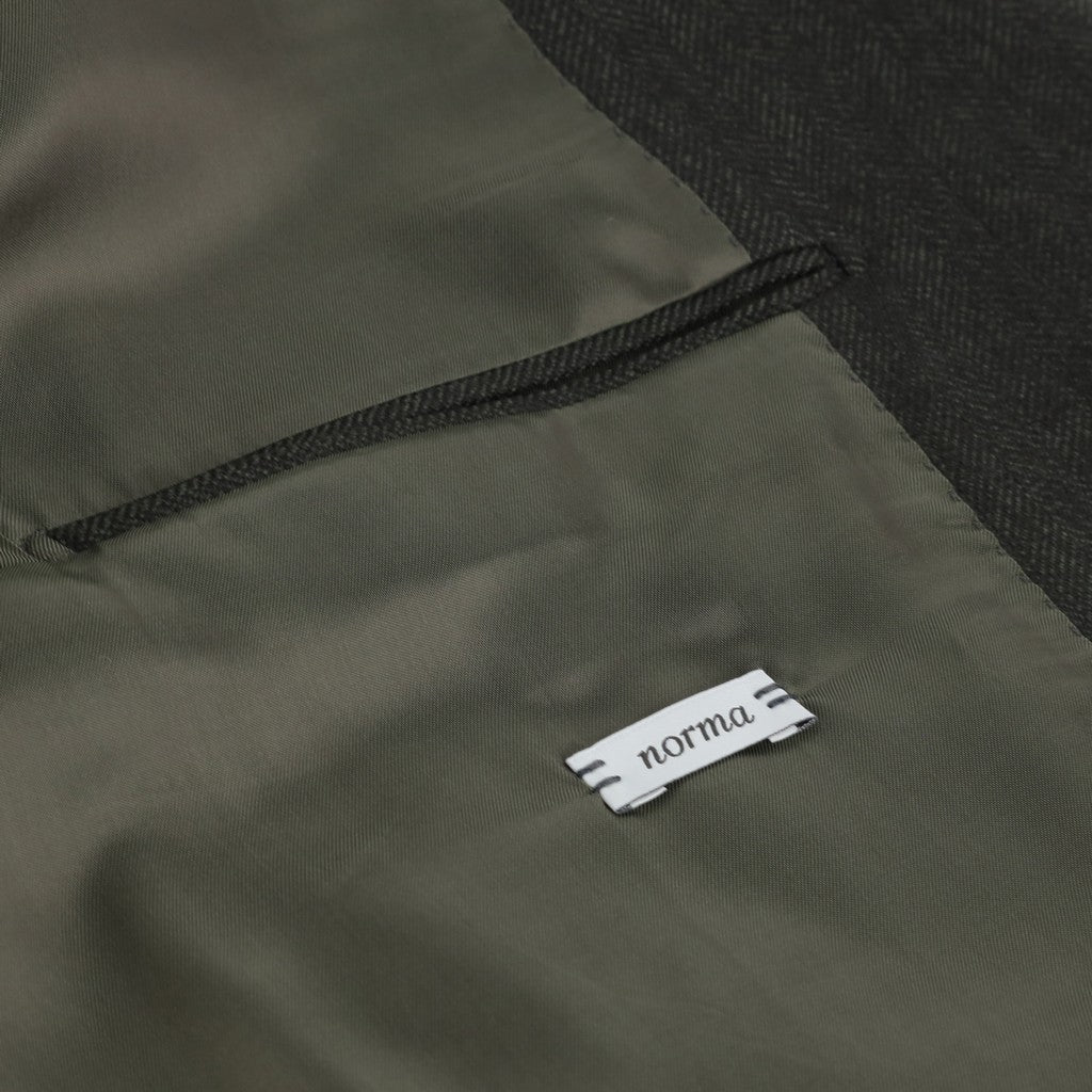 HENRY SARTORIAL X CARUSO Wool Norma Single Breasted Blazer CHARCOAL REG - Henry Bucks