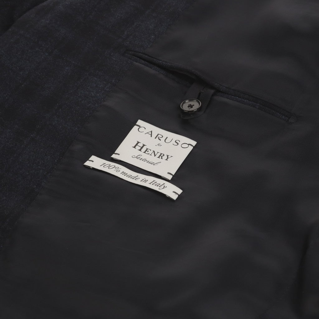 HENRY SARTORIAL X CARUSO Wool Norma Single Breasted Blazer NAVY REG - Henry Bucks