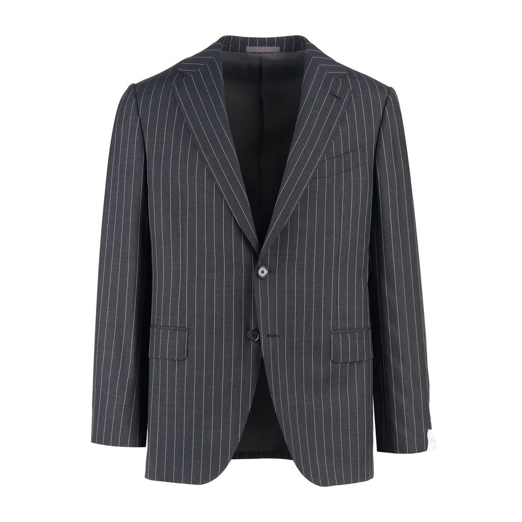 HENRY SARTORIAL x CARUSO Wool Suit BLACK REG - Henry Bucks