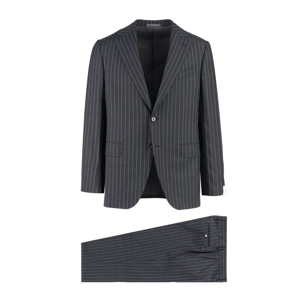 HENRY SARTORIAL x CARUSO Wool Suit BLACK REG - Henry Bucks