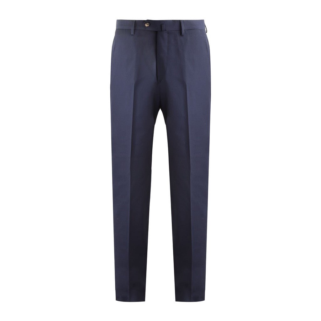 HENRY SARTORIAL X CARUSO Wool/Cotton Front Facing Trousers NAVY REG - Henry Bucks