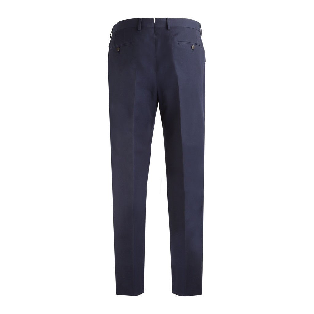 HENRY SARTORIAL X CARUSO Wool/Cotton Front Facing Trousers NAVY REG - Henry Bucks