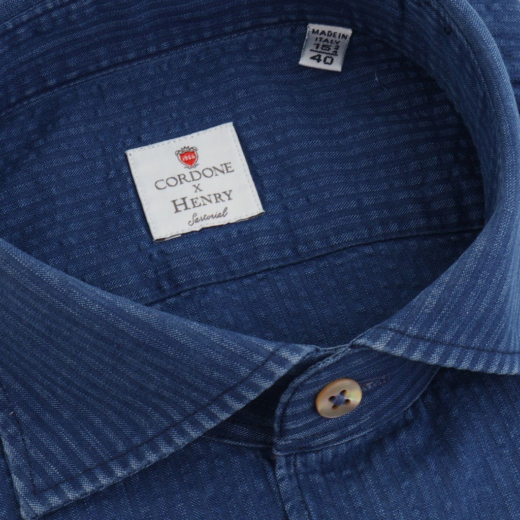 HENRY SARTORIAL X CORDONE Casual Shirt DENIM BLUE - Henry Bucks