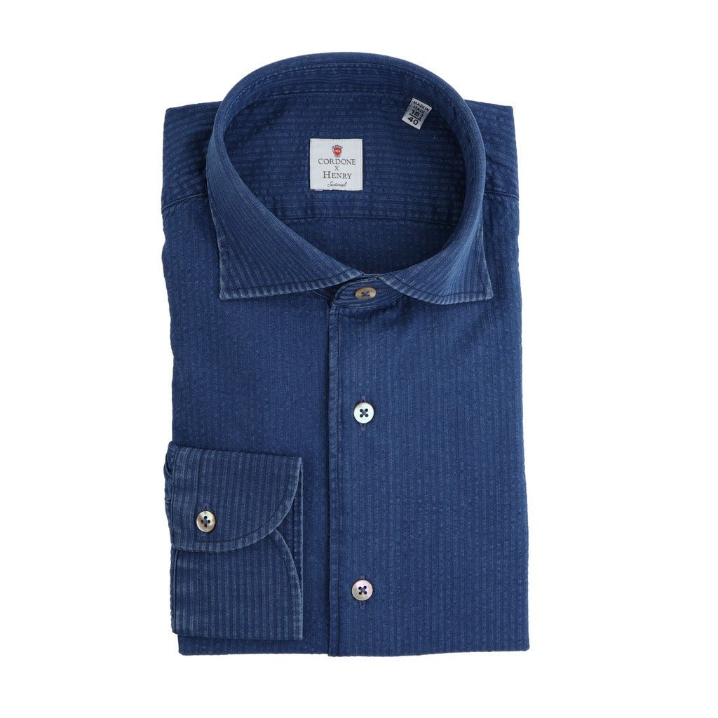 HENRY SARTORIAL X CORDONE Casual Shirt DENIM BLUE - Henry Bucks