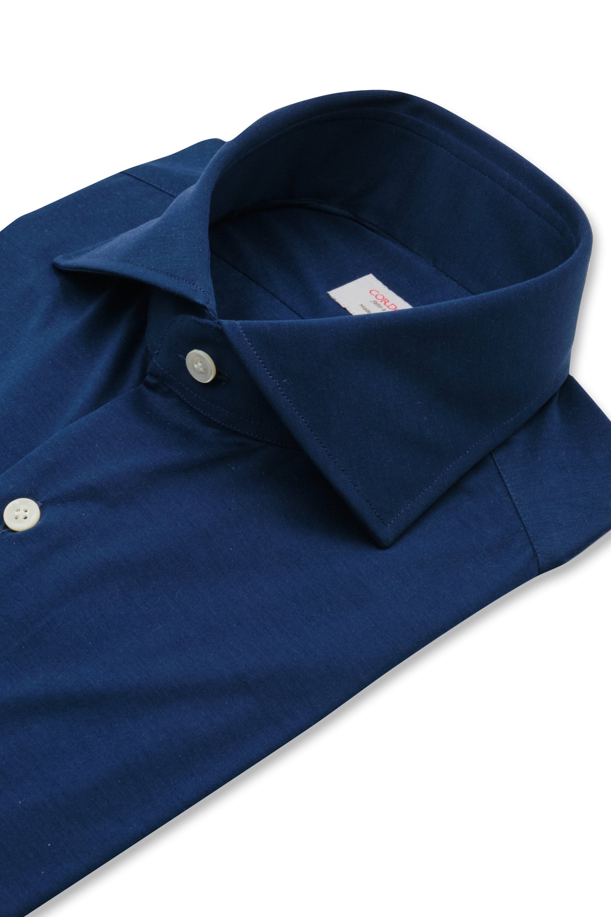 HENRY SARTORIAL X CORDONE Jersey Cotton Shirt BLUE - Henry Bucks