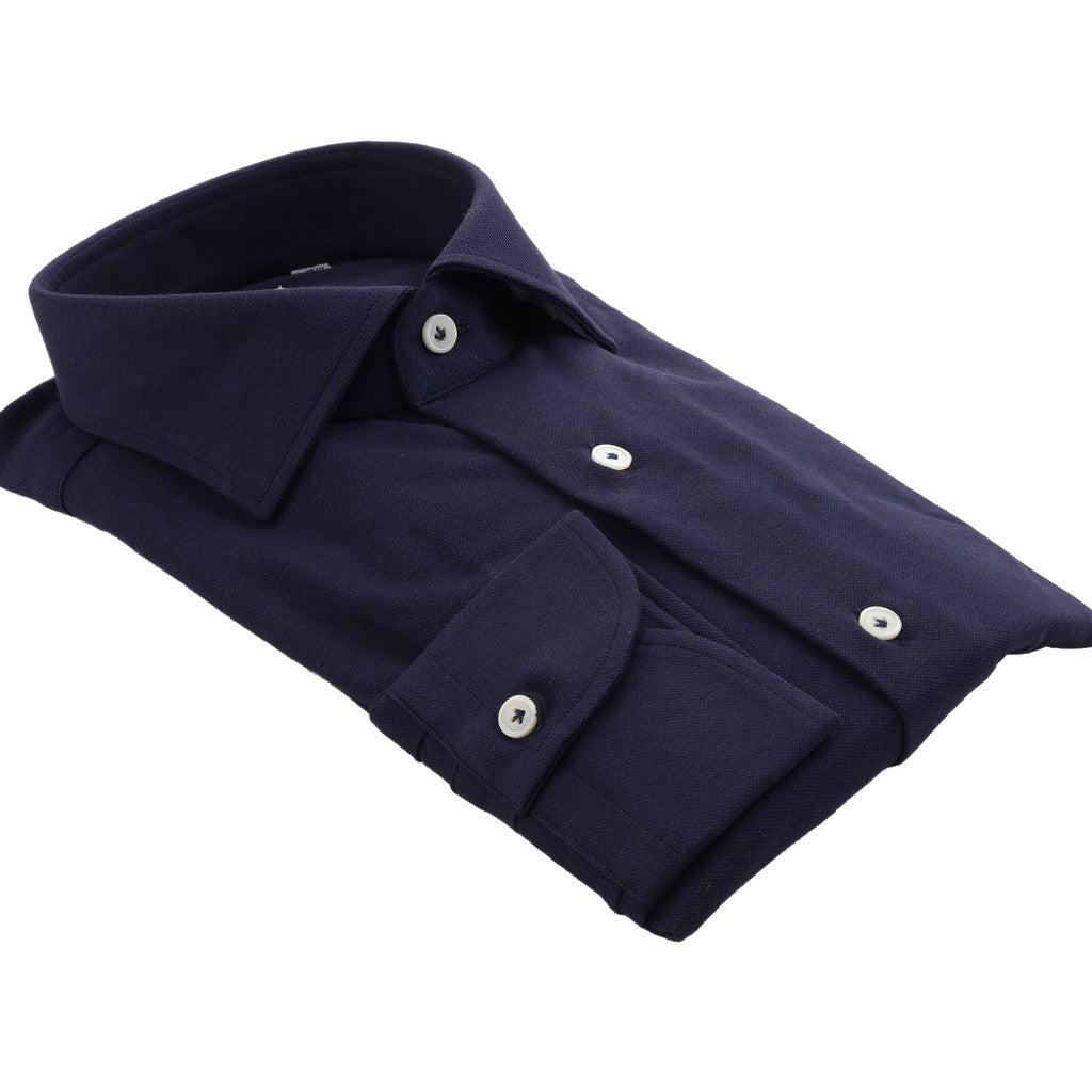 HENRY SARTORIAL X CORDONE Plain Cotton Shirt BLUE - Henry Bucks