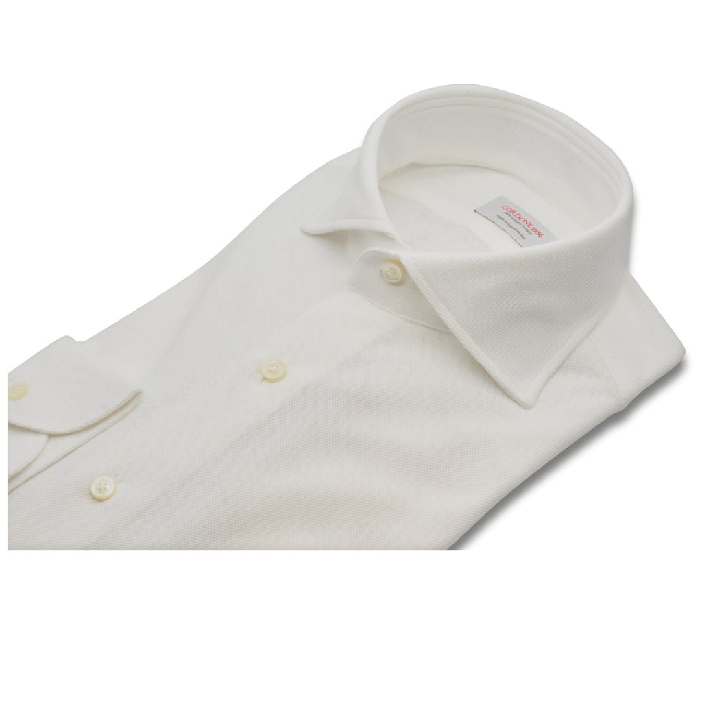 HENRY SARTORIAL X CORDONE Plain Cotton Shirt WHITE - Henry Bucks