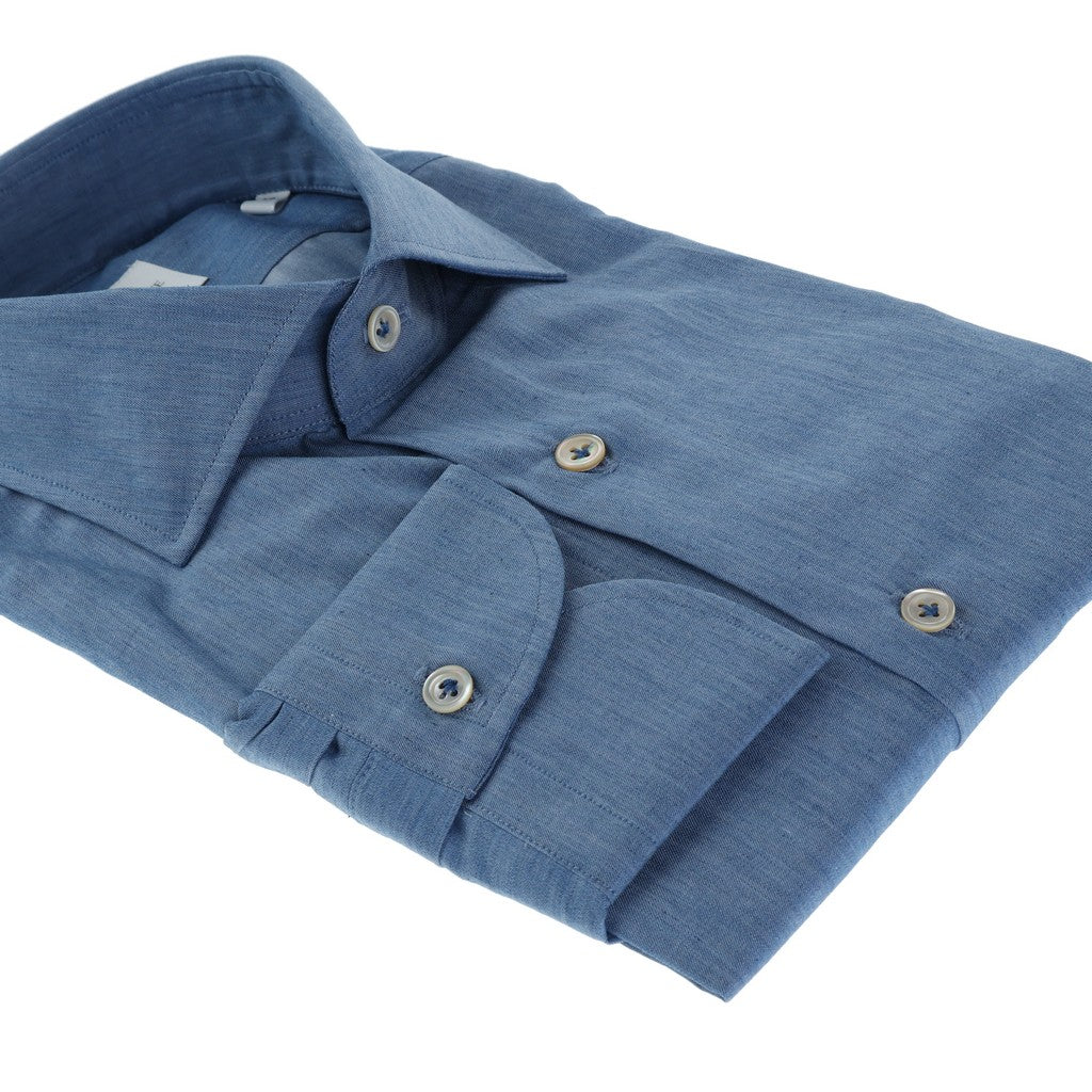 HENRY SARTORIAL X CORDONE Soft Denim Shirt BLUE - Henry Bucks