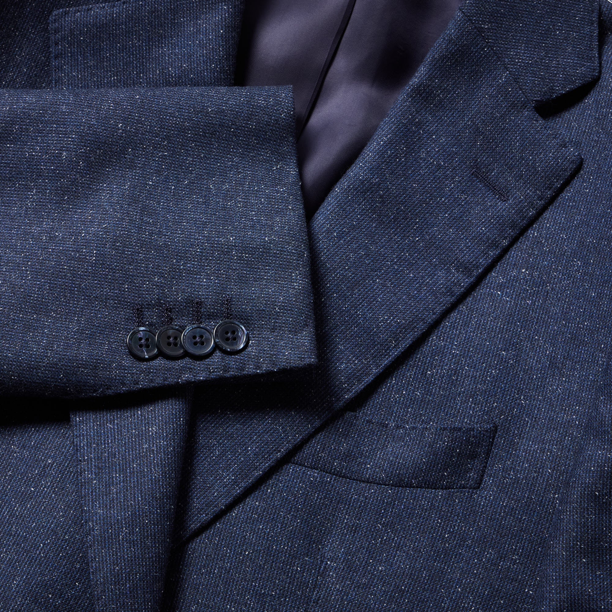 HENRY SARTORIAL X DORMEUIL Boucle Blazer FC NAVY REG - Henry BucksBlazers33SS230108 - NAVY - R - 46