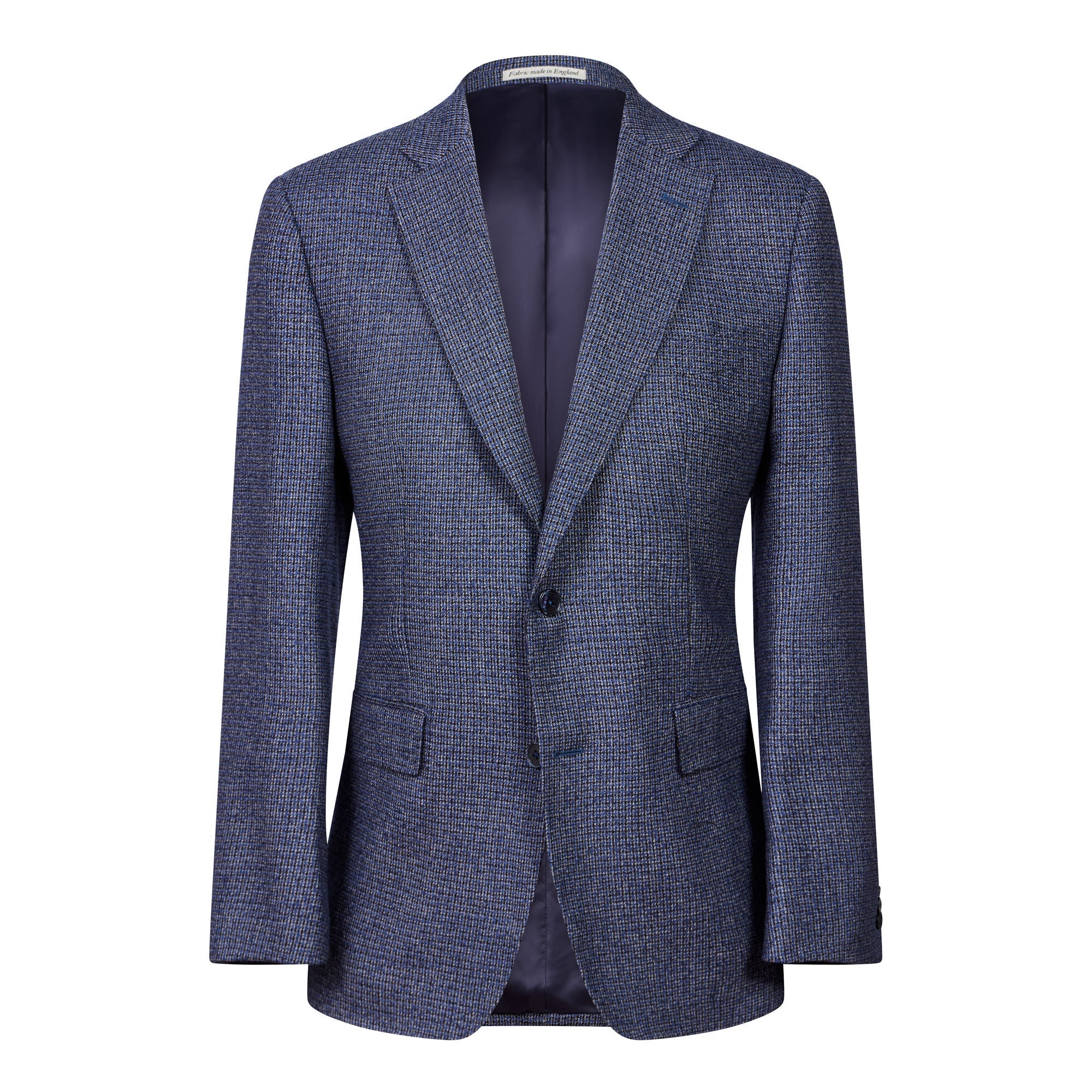 HENRY SARTORIAL x DORMEUIL Dun Full Canvas Micro Blazer NAVY/BLUE/GREY REG - Henry BucksBlazers33AW240013 - NVYBLUGRY - R - 48