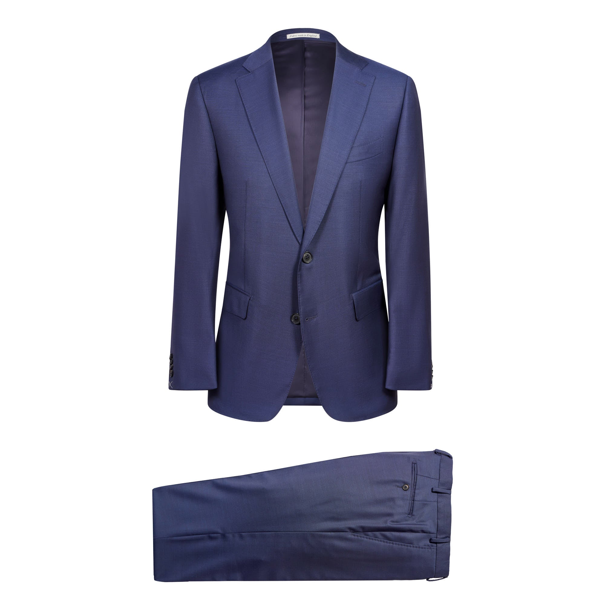 HENRY SARTORIAL x DORMEUIL Dun Full Canvas Plain Suit NAVY REG - Henry BucksSuits23AW240216 - NAVY - R - 48