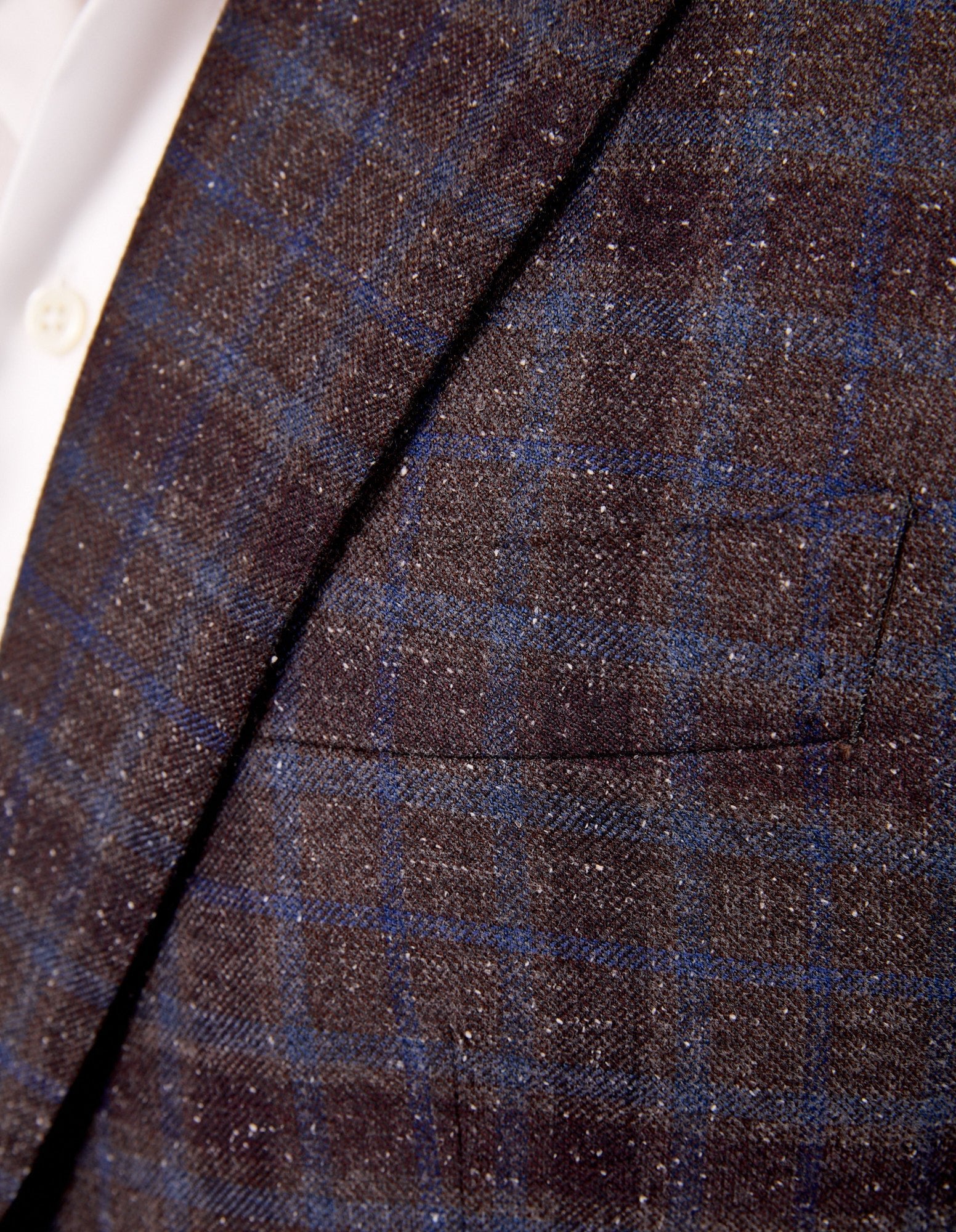 HENRY SARTORIAL X DORMEUIL Full Canvas Check Jacket BROWN/NAVY REG - Henry BucksBlazers33SS220019 - BRNNVY - R - 46