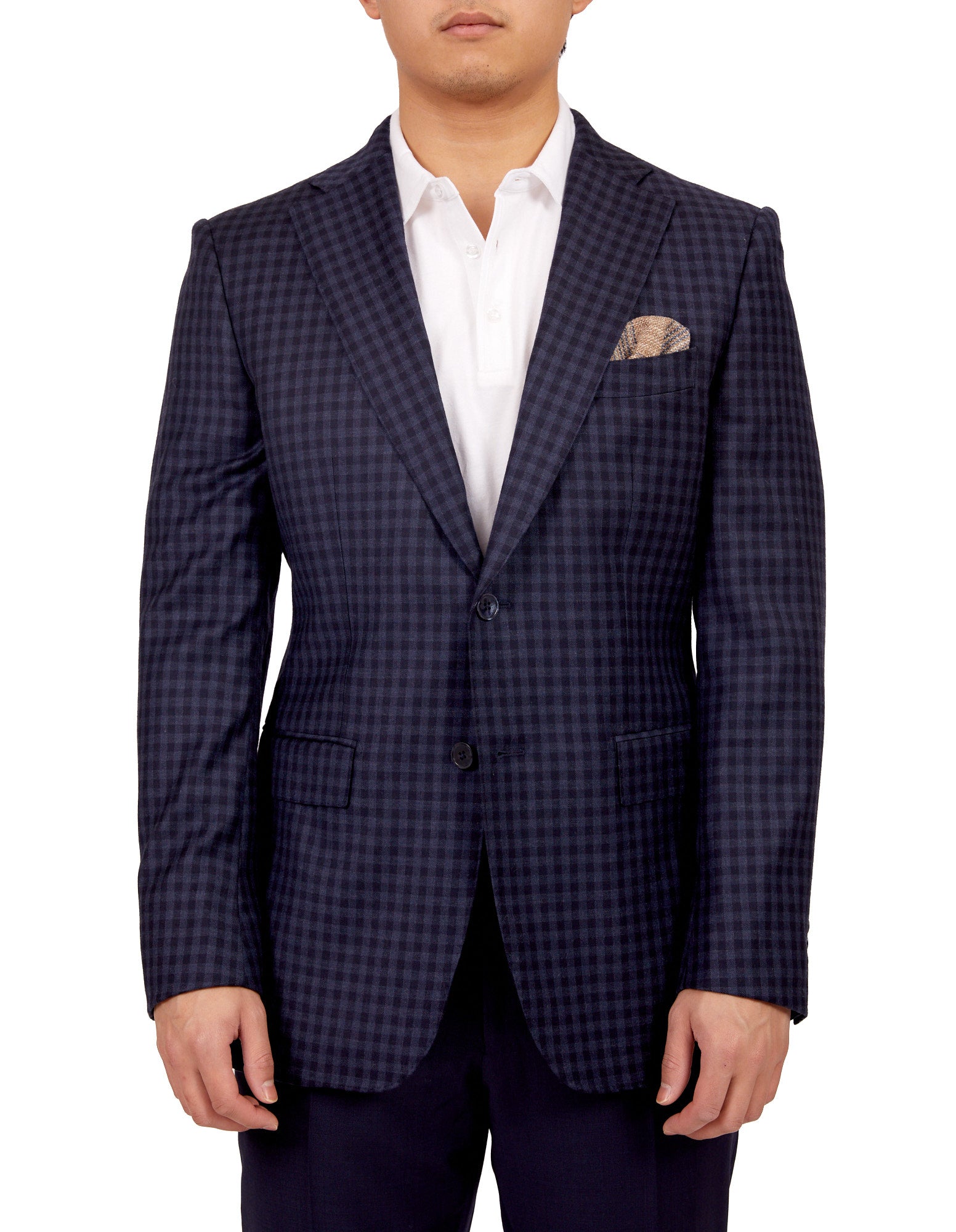 HENRY SARTORIAL X DORMEUIL Full Canvas Check Jacket NAVY MULTI REG - Henry BucksBlazers33SS220018 - NVYMLTI - R - 46
