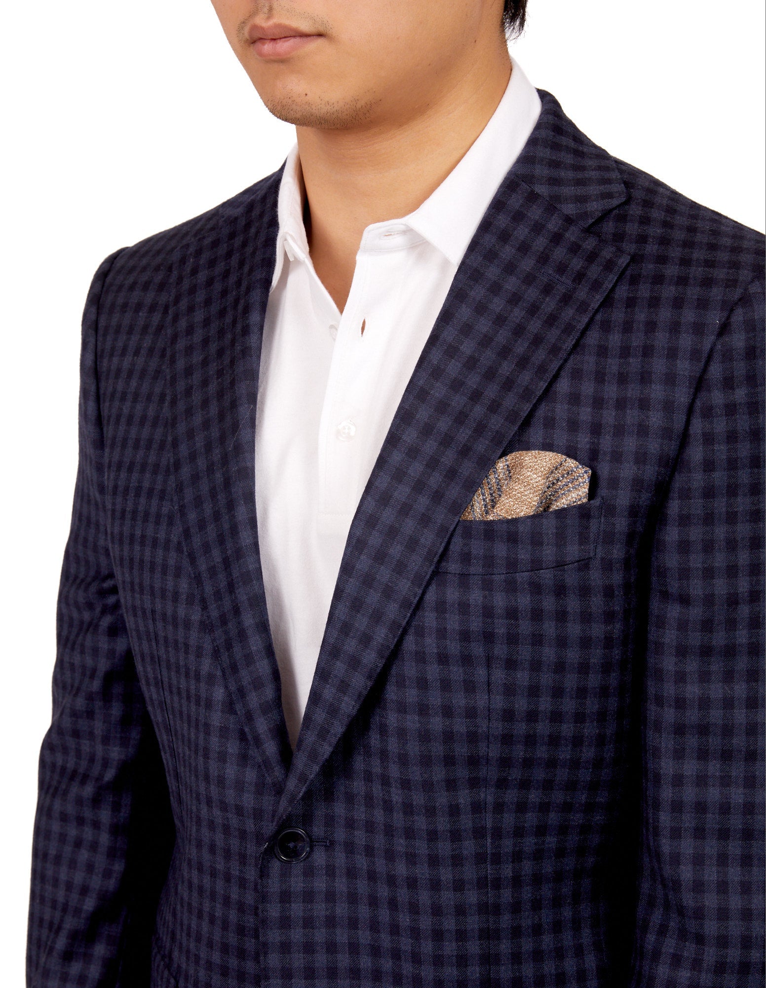 HENRY SARTORIAL X DORMEUIL Full Canvas Check Jacket NAVY MULTI REG - Henry BucksBlazers33SS220018 - NVYMLTI - R - 46