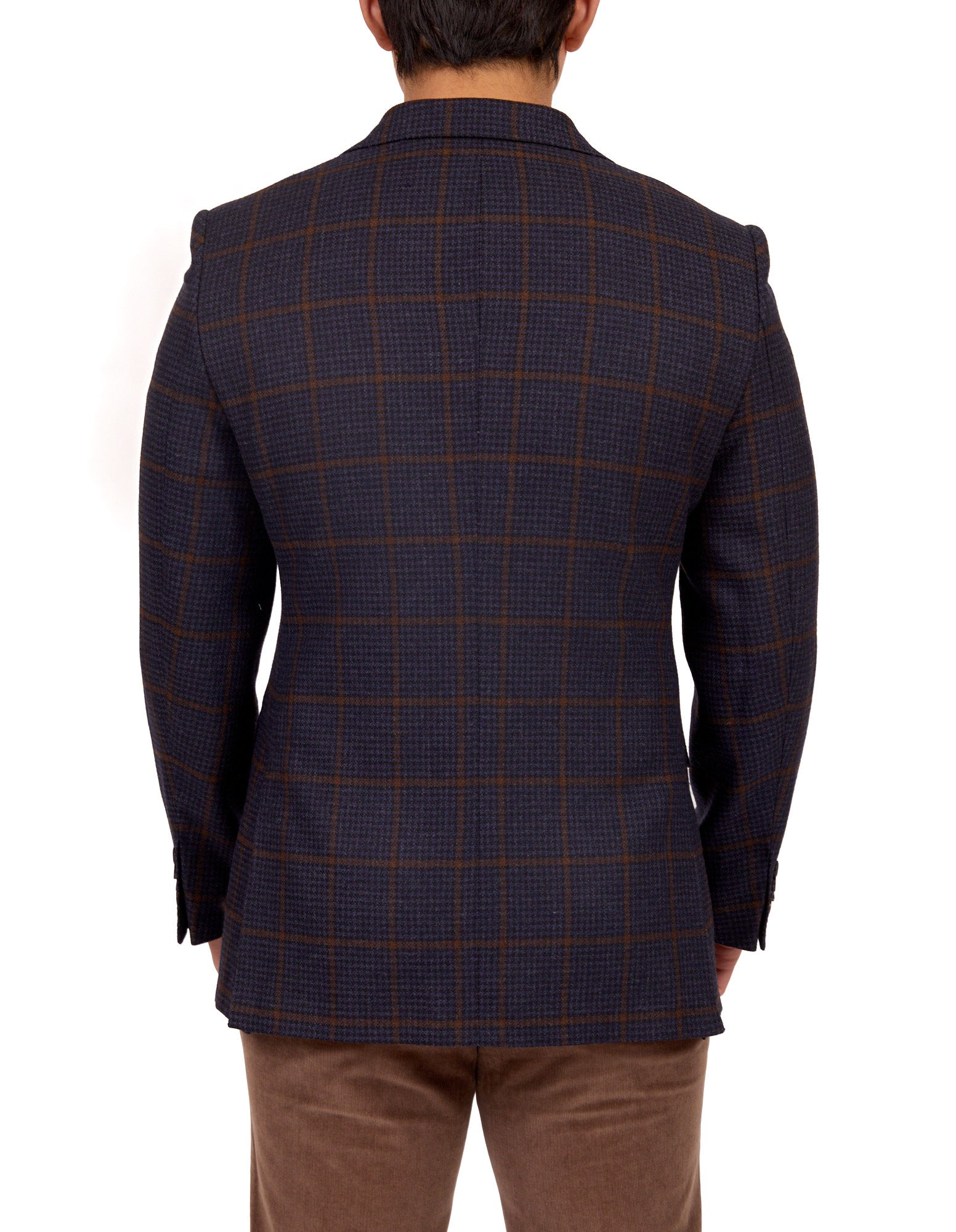 HENRY SARTORIAL X DORMEUIL Full Canvas Check Jacket NAVY REG - Henry BucksBlazers33SS220024 - NAVY - R - 46