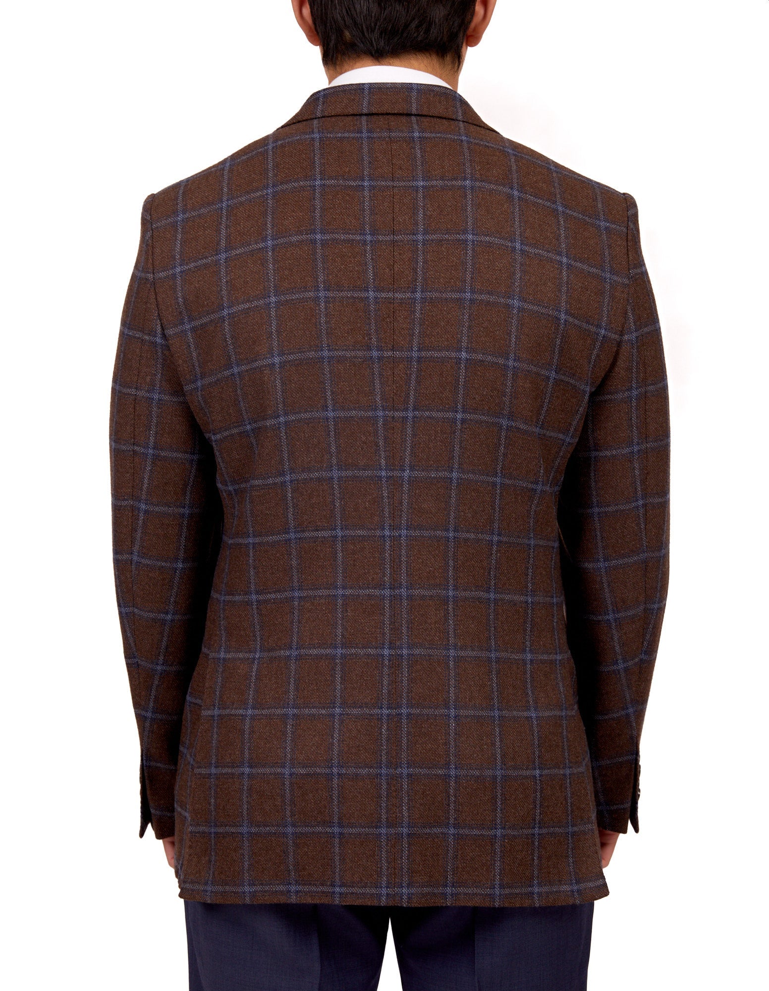 HENRY SARTORIAL X DORMEUIL Full Canvas Fancy Jacket BROWN REG - Henry BucksBlazers33SS220020 - BRWN - R - 46