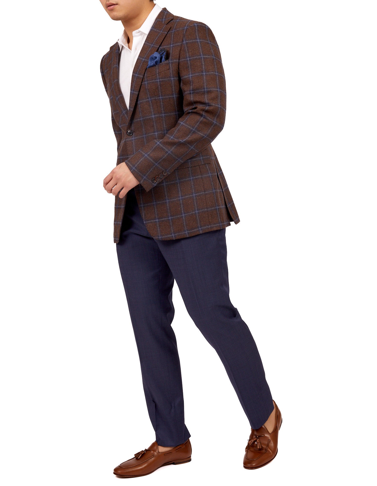 HENRY SARTORIAL X DORMEUIL Full Canvas Fancy Jacket BROWN REG - Henry BucksBlazers33SS220020 - BRWN - R - 46