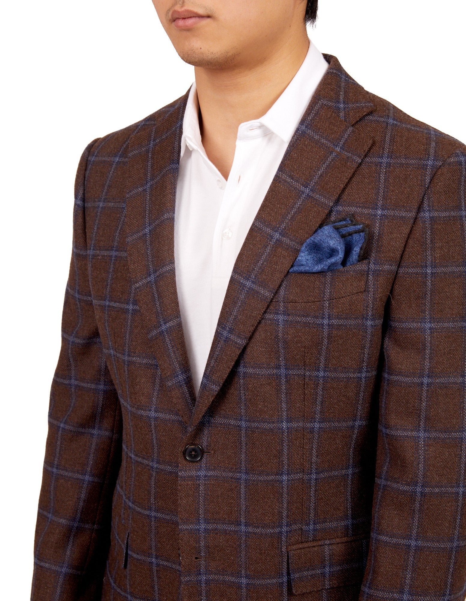 HENRY SARTORIAL X DORMEUIL Full Canvas Fancy Jacket BROWN REG - Henry BucksBlazers33SS220020 - BRWN - R - 46