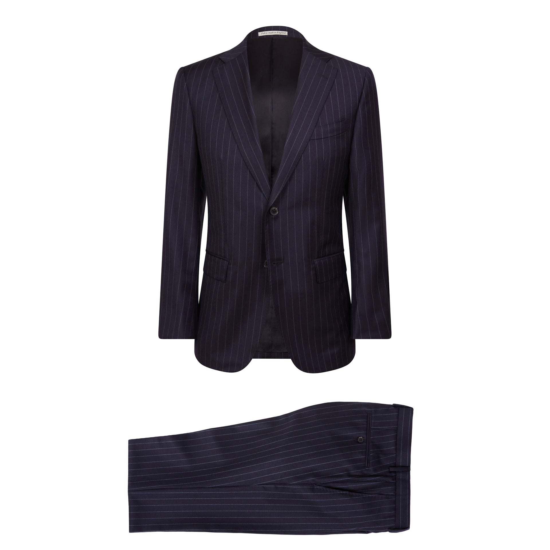 HENRY SARTORIAL X DORMEUIL Full Canvas Stripe All Season Suit NAVY REG - Henry BucksSuits23SS220025 - NAVY - R - 48