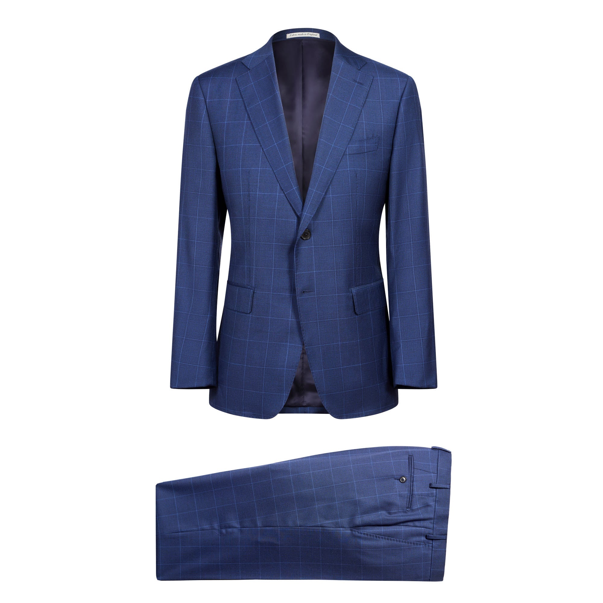 HENRY SARTORIAL X DORMEUIL Glen Check SUIT FC NAVY REG - Henry BucksSuits23SS230014 - NAVY - R - 48