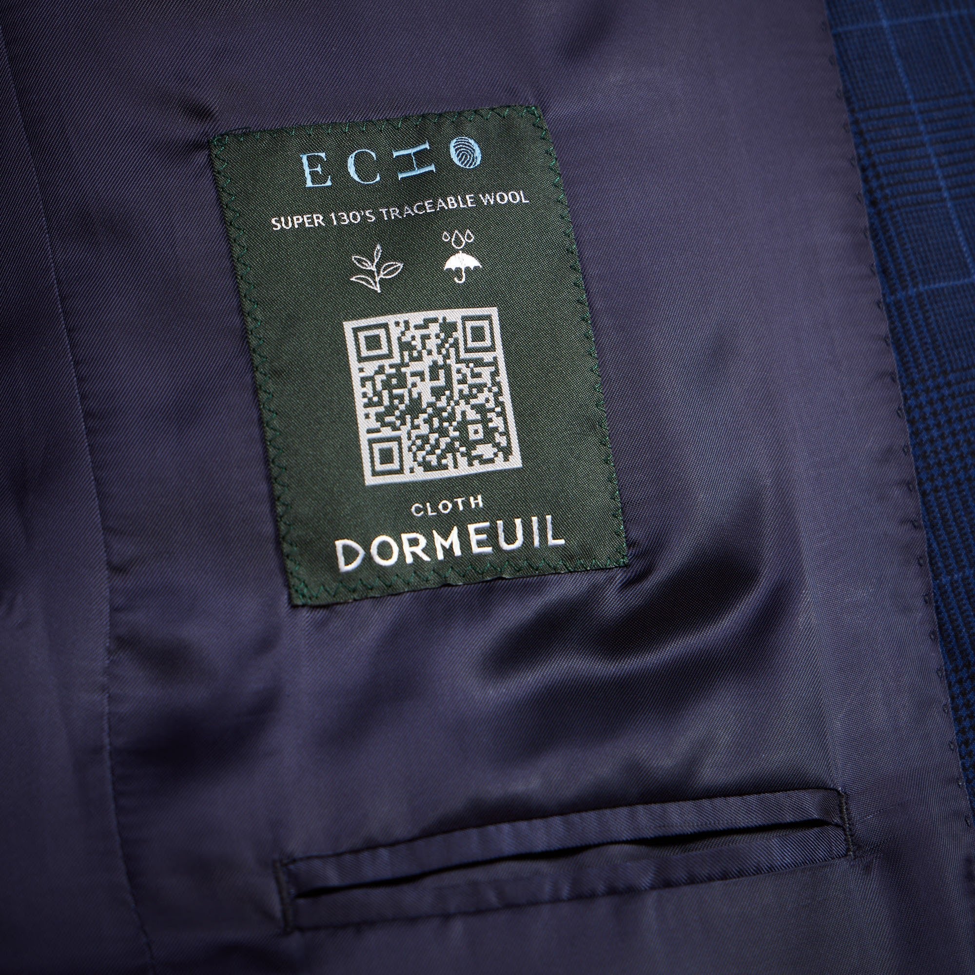 HENRY SARTORIAL X DORMEUIL Glen Check SUIT FC NAVY REG - Henry BucksSuits23SS230014 - NAVY - R - 48