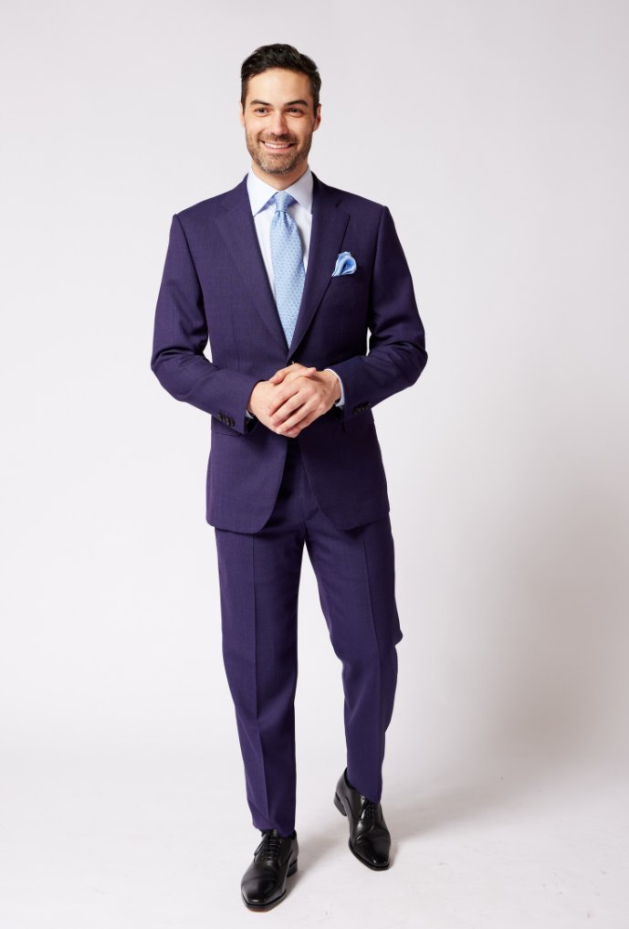 Henry Sartorial x Dormeuil Jacket BLUE/PURPLE REG - Henry BucksJACKETS64AW240010 - BLUPPL - R - 48