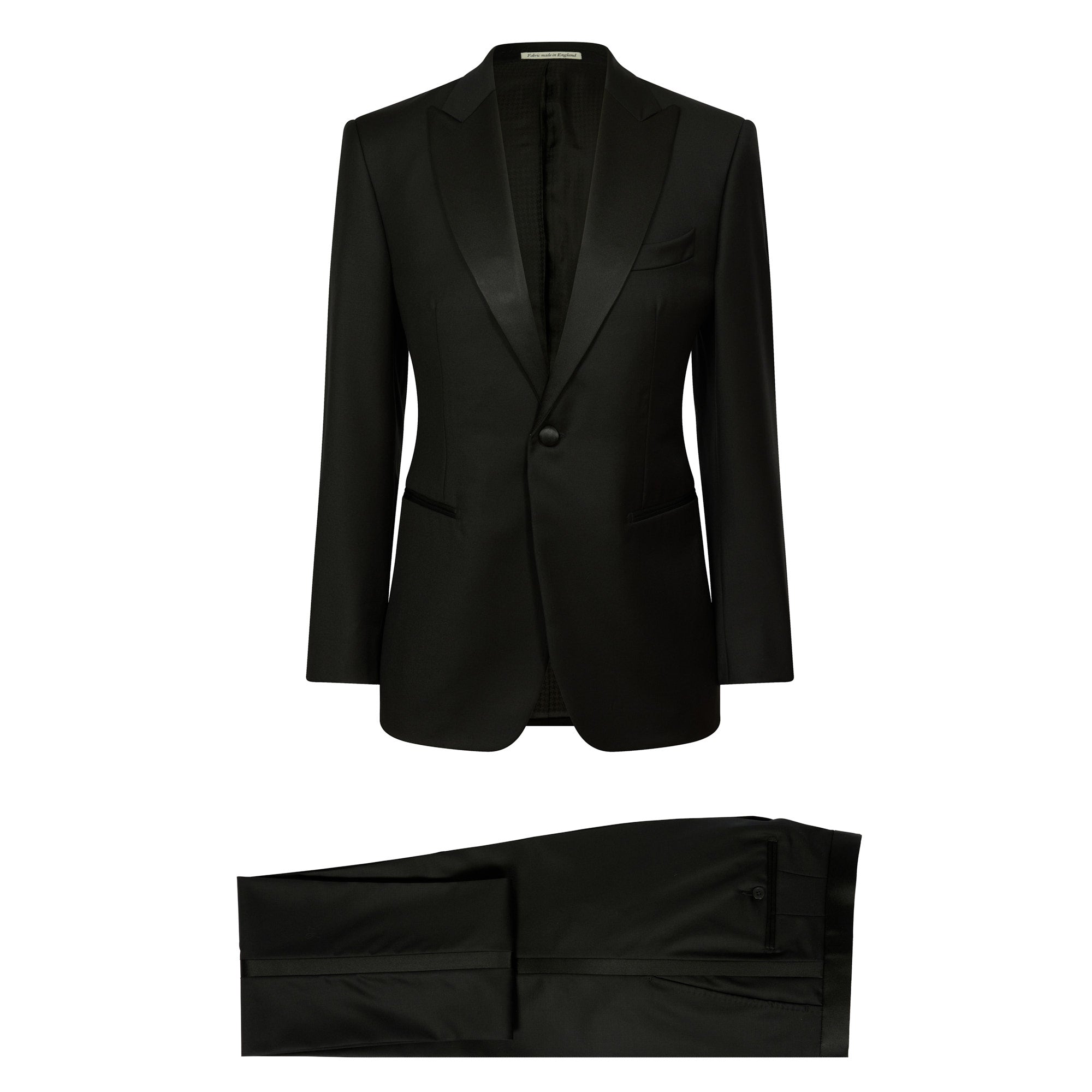 HENRY SARTORIAL X DORMEUIL Peak Collar Dinner Suit BLACK REG - Henry BucksSuits90BSRA138 - BLCK - R - 46