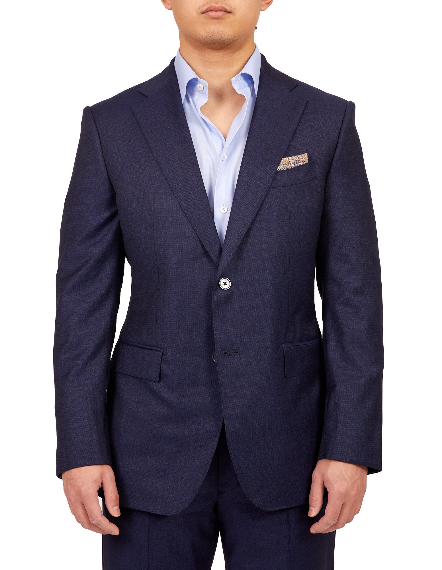 HENRY SARTORIAL X DORMEUIL Pin Dot Suit NAVY REG - Henry BucksSuits23SS220022 - NAVY - R - 46