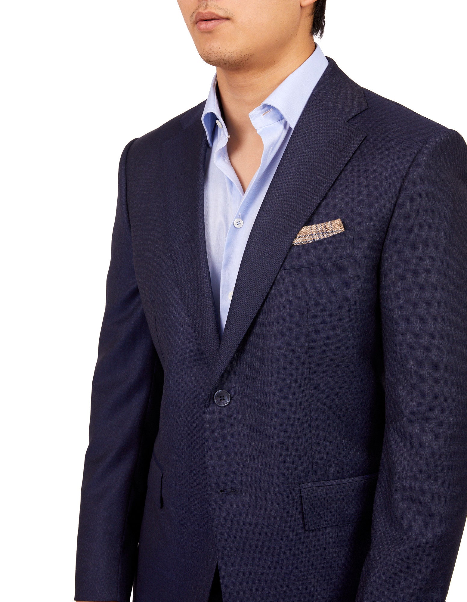 HENRY SARTORIAL X DORMEUIL Pin Dot Suit NAVY REG - Henry BucksSuits23SS220022 - NAVY - R - 46