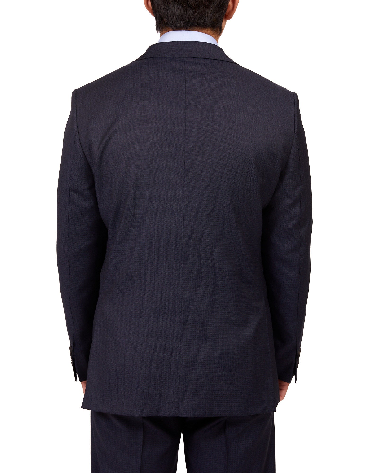 HENRY SARTORIAL X DORMEUIL Small Pattern Suit NAVY REG - Henry BucksSuits23SS220021 - NAVY - R - 46