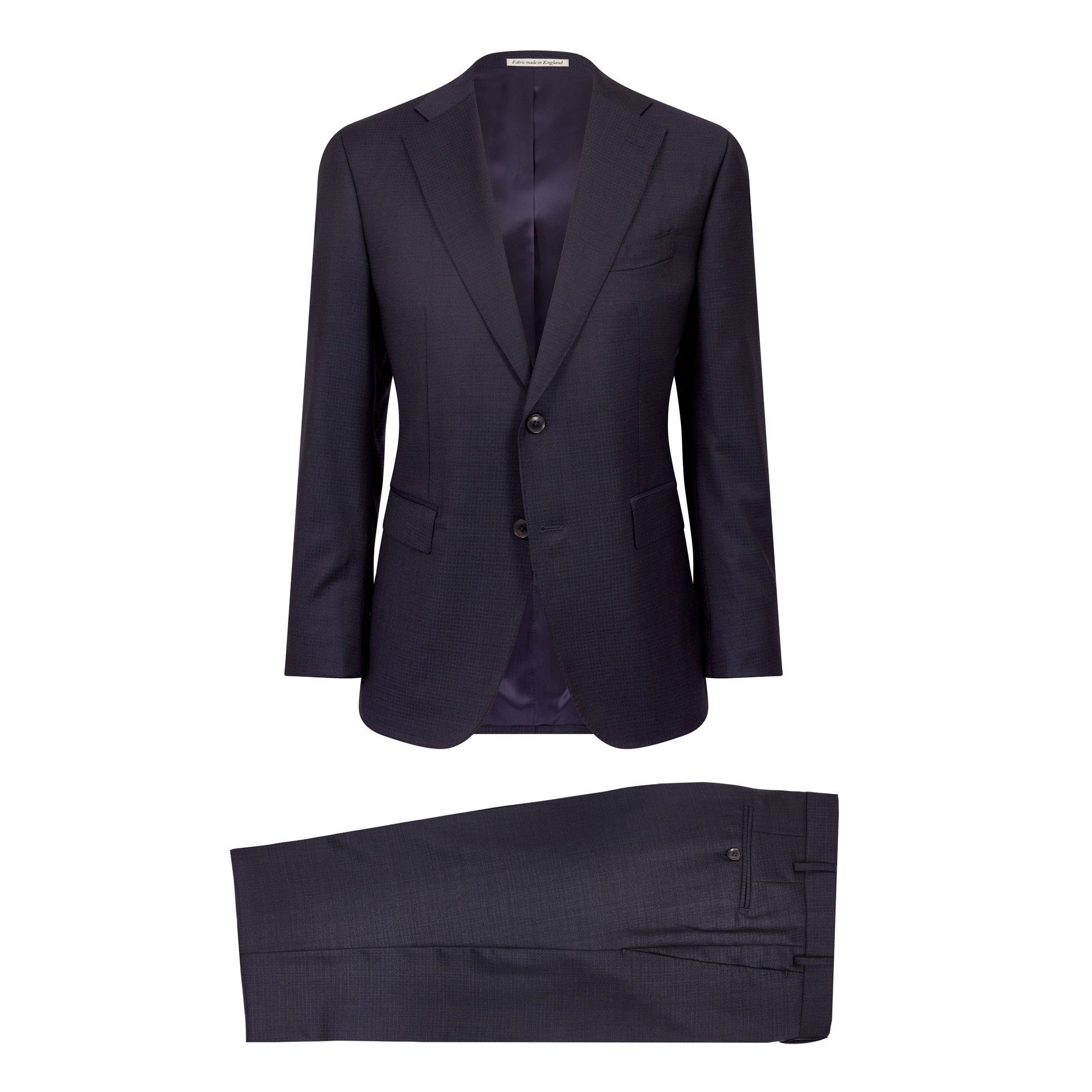 HENRY SARTORIAL X DORMEUIL Small Pattern Suit NAVY REG - Henry BucksSuits23SS220021 - NAVY - R - 46