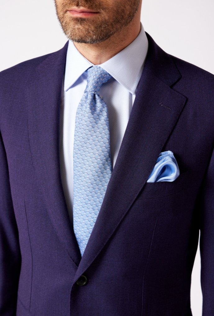 Henry Sartorial x Dormeuil Suit BLUE PURPLE REG - Henry BucksSuits23AW230028 - BLUPPL - R - 48