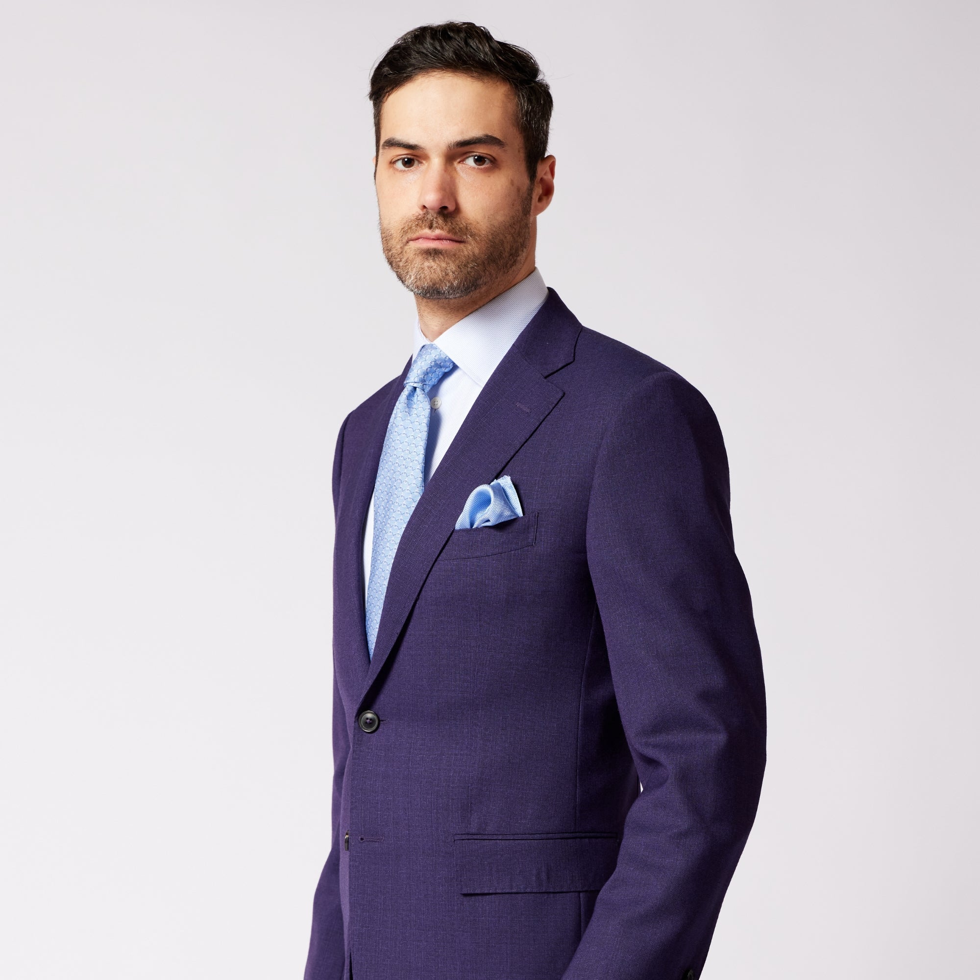 HENRY SARTORIAL x DORMEUIL Trouser BLUE/PURPLE REG - Henry BucksTROUSERS63AW240008 - BLUPPL - R - 48