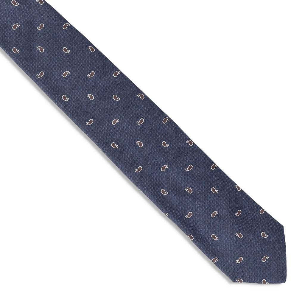 HENRY SARTORIAL X FLORENCE Paisley Style Tie BLUE - Henry Bucks
