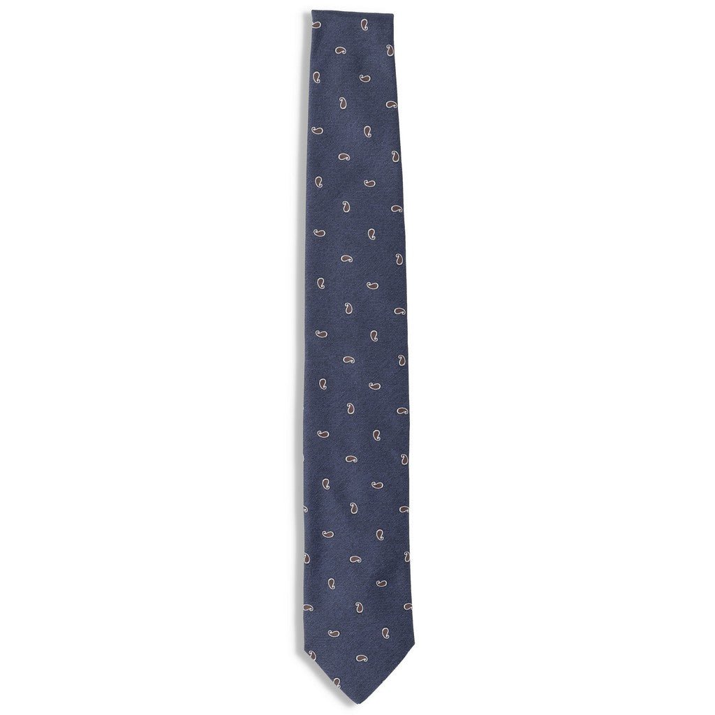 HENRY SARTORIAL X FLORENCE Paisley Style Tie BLUE - Henry Bucks
