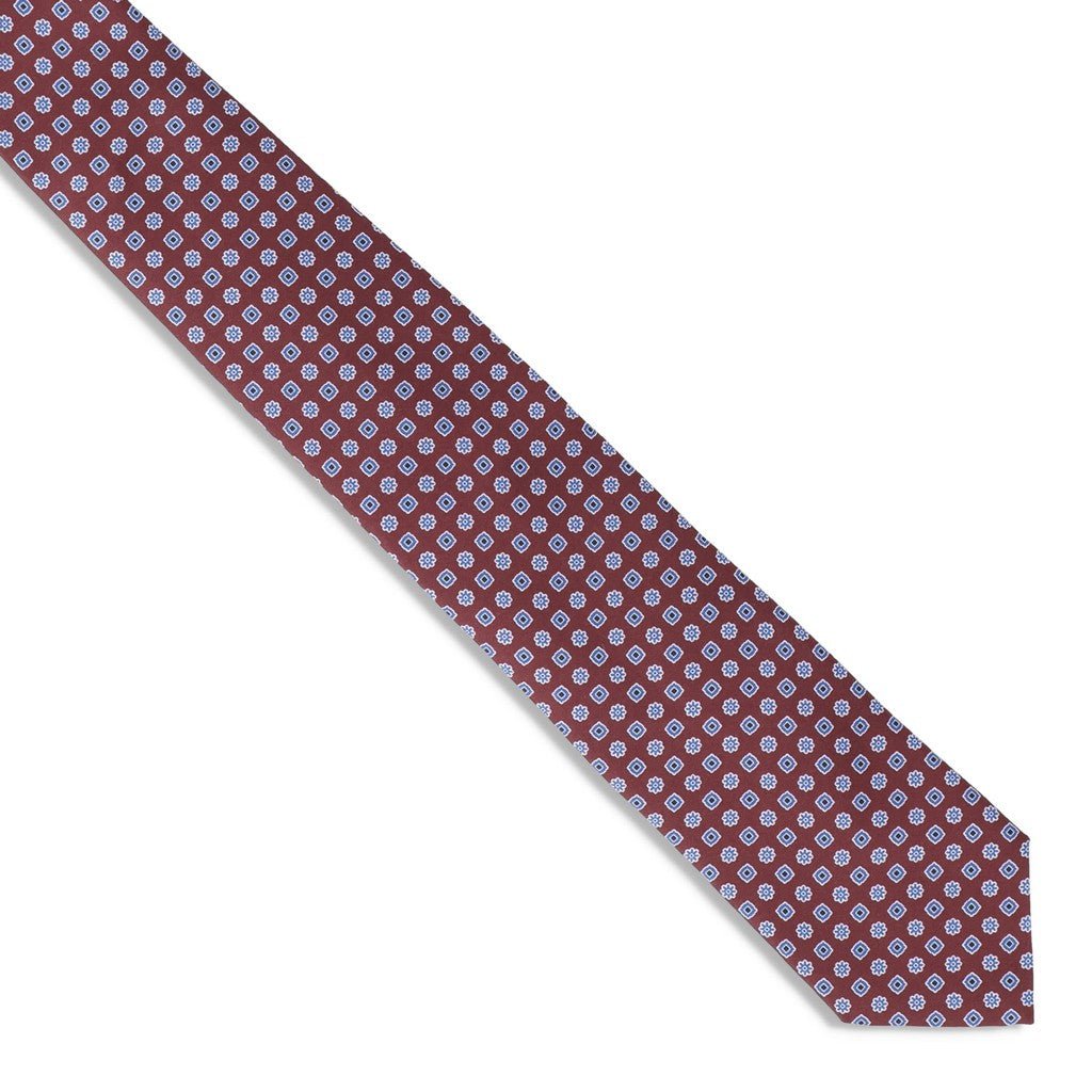 HENRY SARTORIAL X FLORENCE Silk Tie DARK RED - Henry Bucks