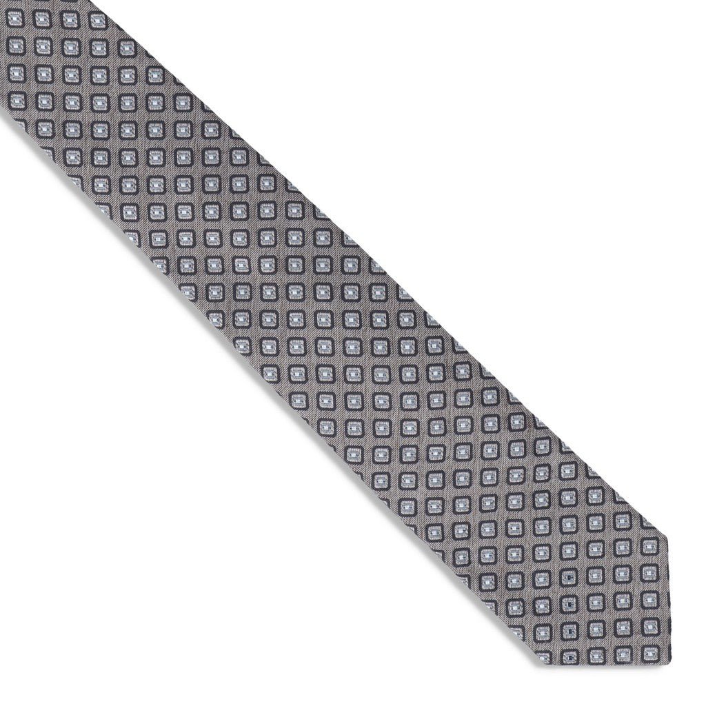 HENRY SARTORIAL X FLORENCE Silk Tie LIGHT GREY - Henry Bucks