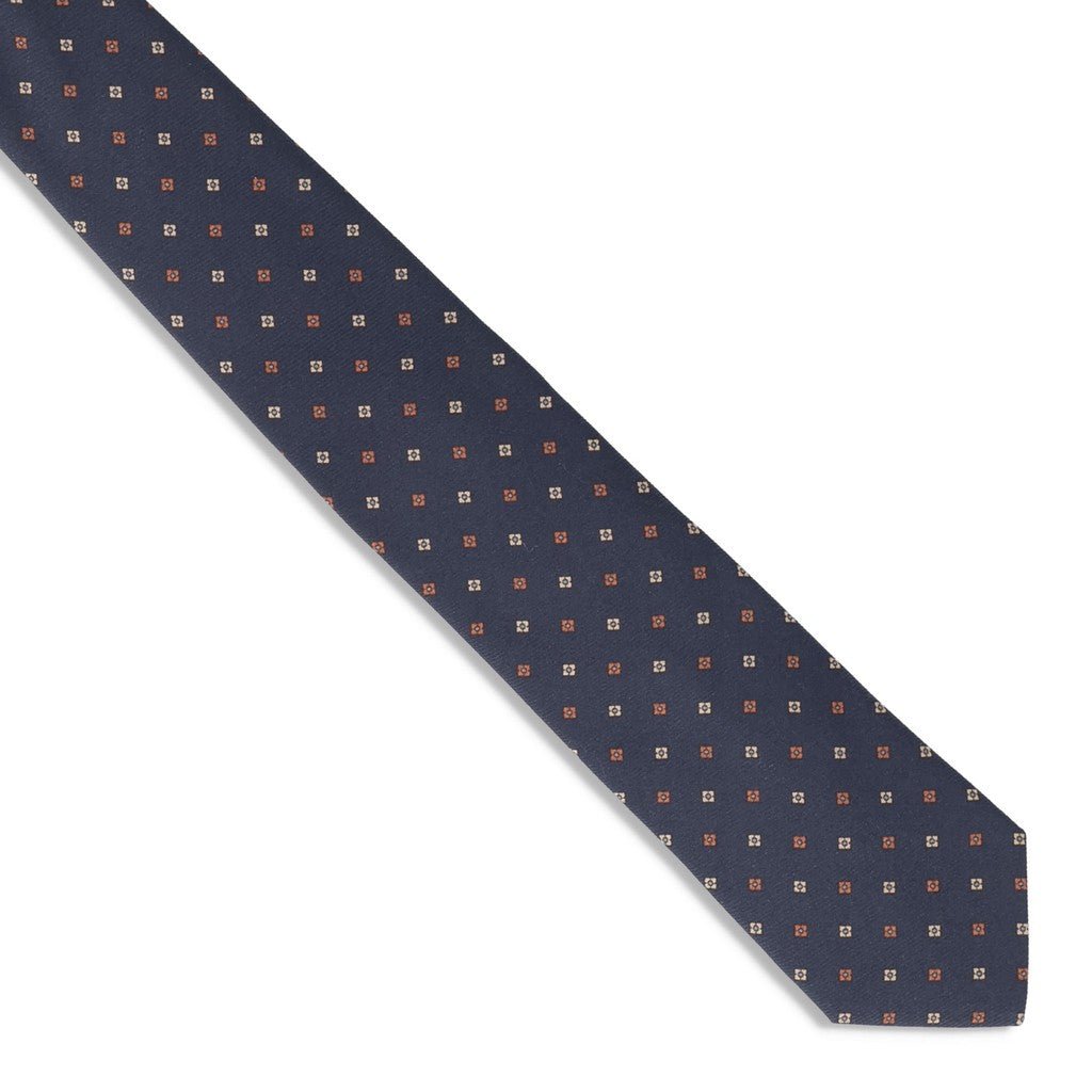 HENRY SARTORIAL X FLORENCE Silk Tie NAVY - Henry Bucks