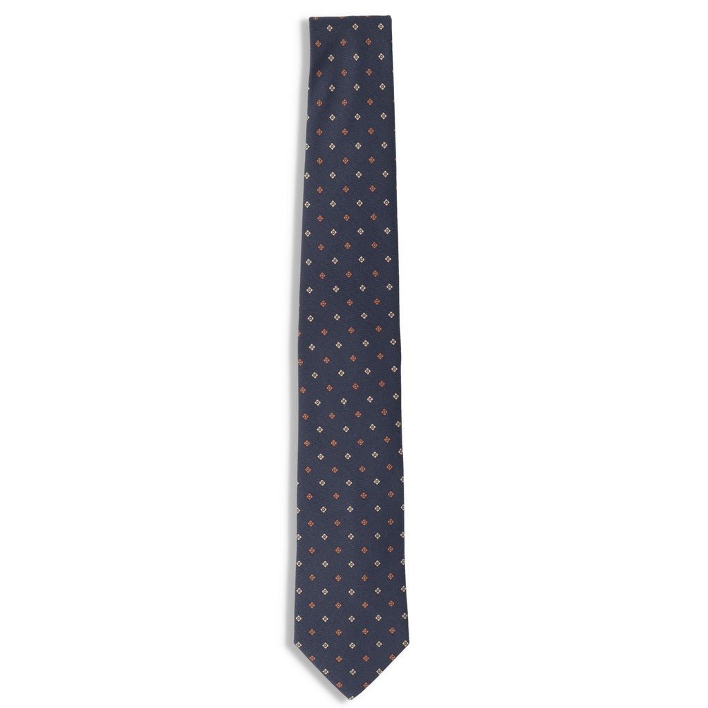 HENRY SARTORIAL X FLORENCE Silk Tie NAVY - Henry Bucks