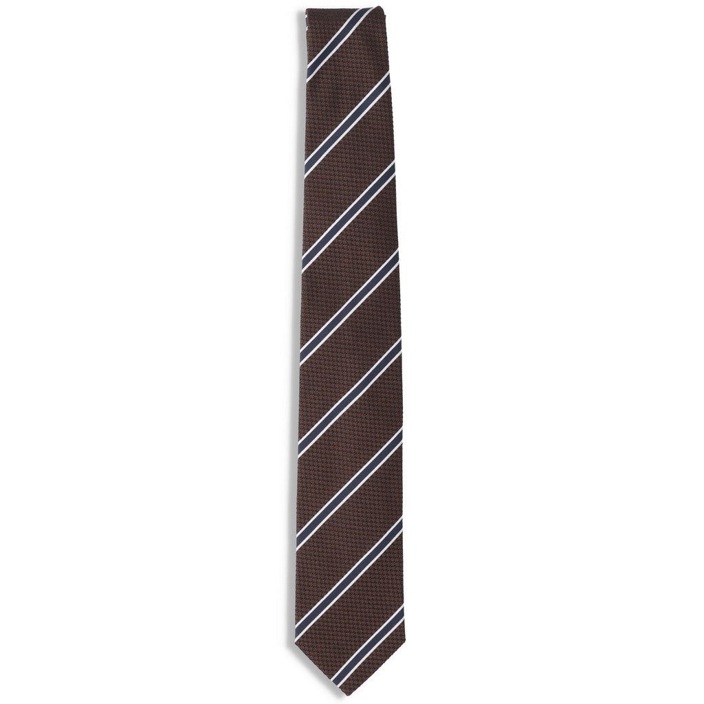 HENRY SARTORIAL X FLORENCE Striped Tie BURGUNDY - Henry Bucks