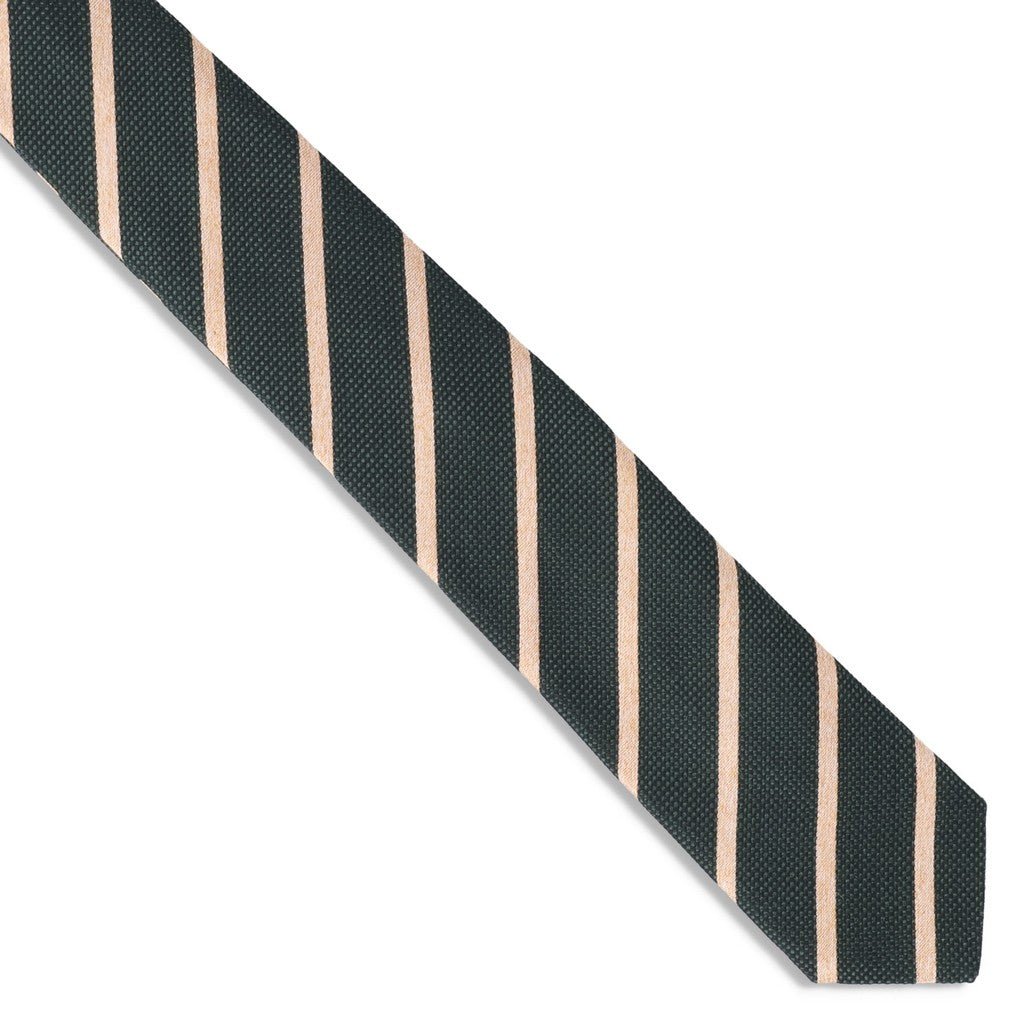 HENRY SARTORIAL X FLORENCE Striped Tie EMERALD - Henry Bucks