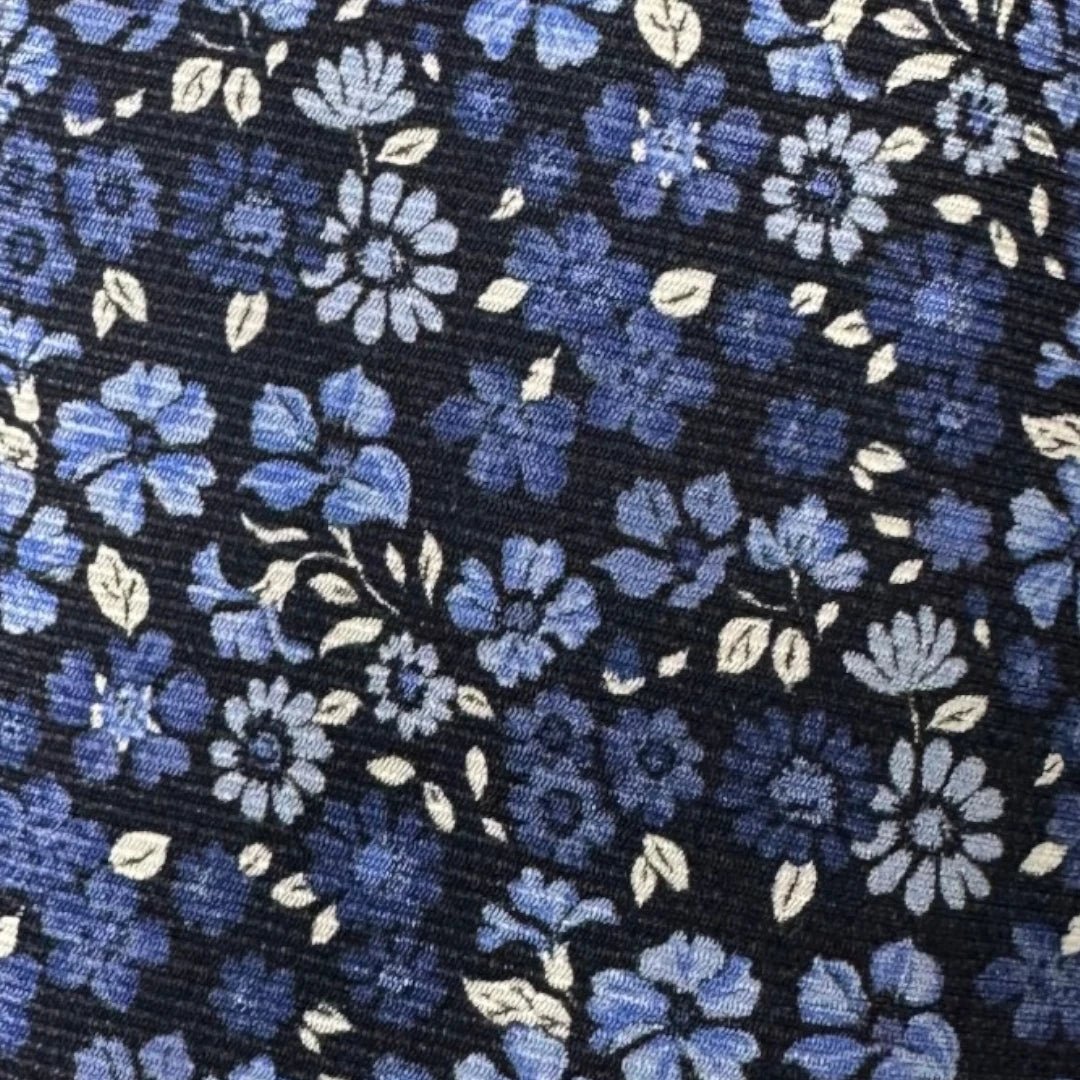 HENRY SARTORIAL X FLORENCE STYLE Floral Print Silk Tie NAVY - Henry Bucks