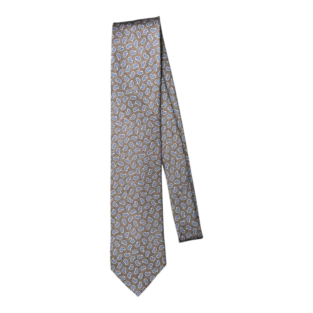HENRY SARTORIAL X FLORENCE STYLE Panama Paisley Tie BROWN - Henry Bucks