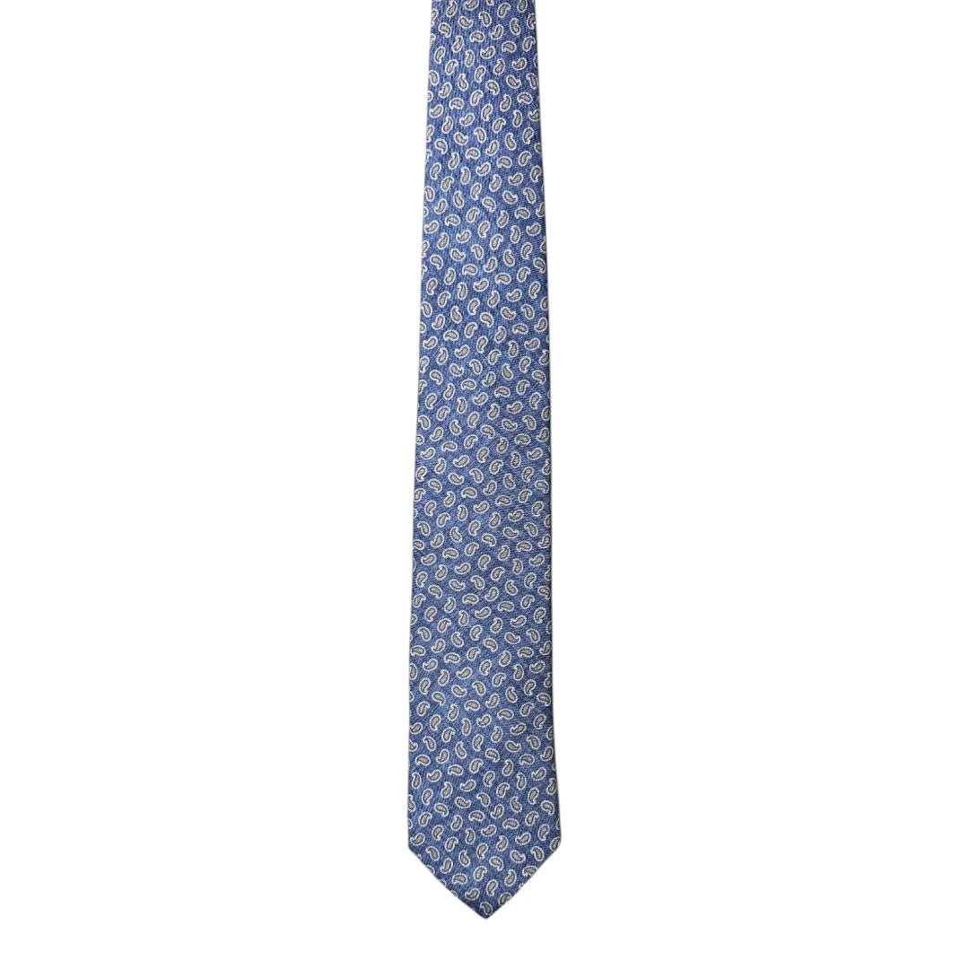HENRY SARTORIAL X FLORENCE STYLE Panama Paisley Tie NAVY - Henry Bucks