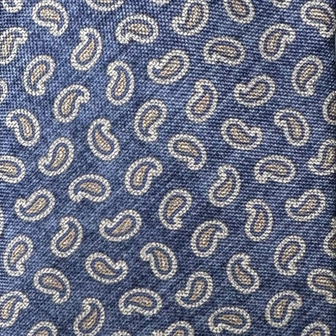 HENRY SARTORIAL X FLORENCE STYLE Panama Paisley Tie NAVY - Henry Bucks