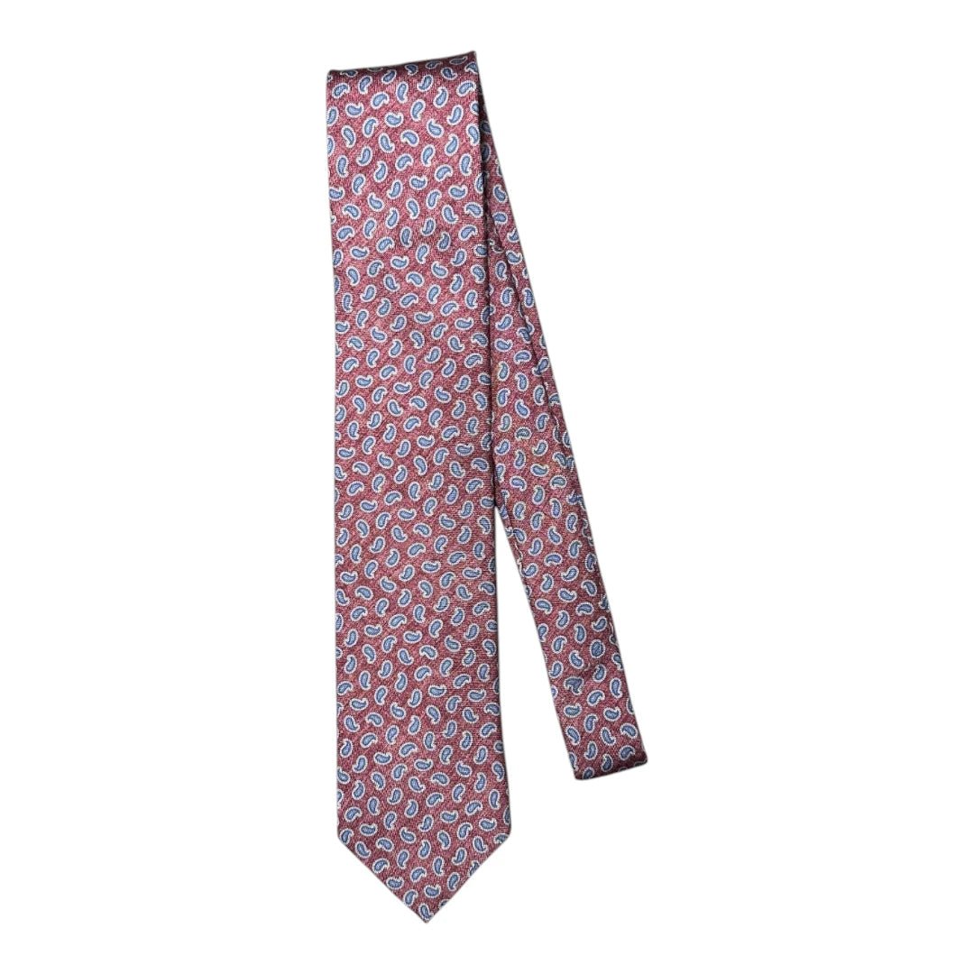 HENRY SARTORIAL X FLORENCE STYLE Panama Paisley Tie RED - Henry Bucks