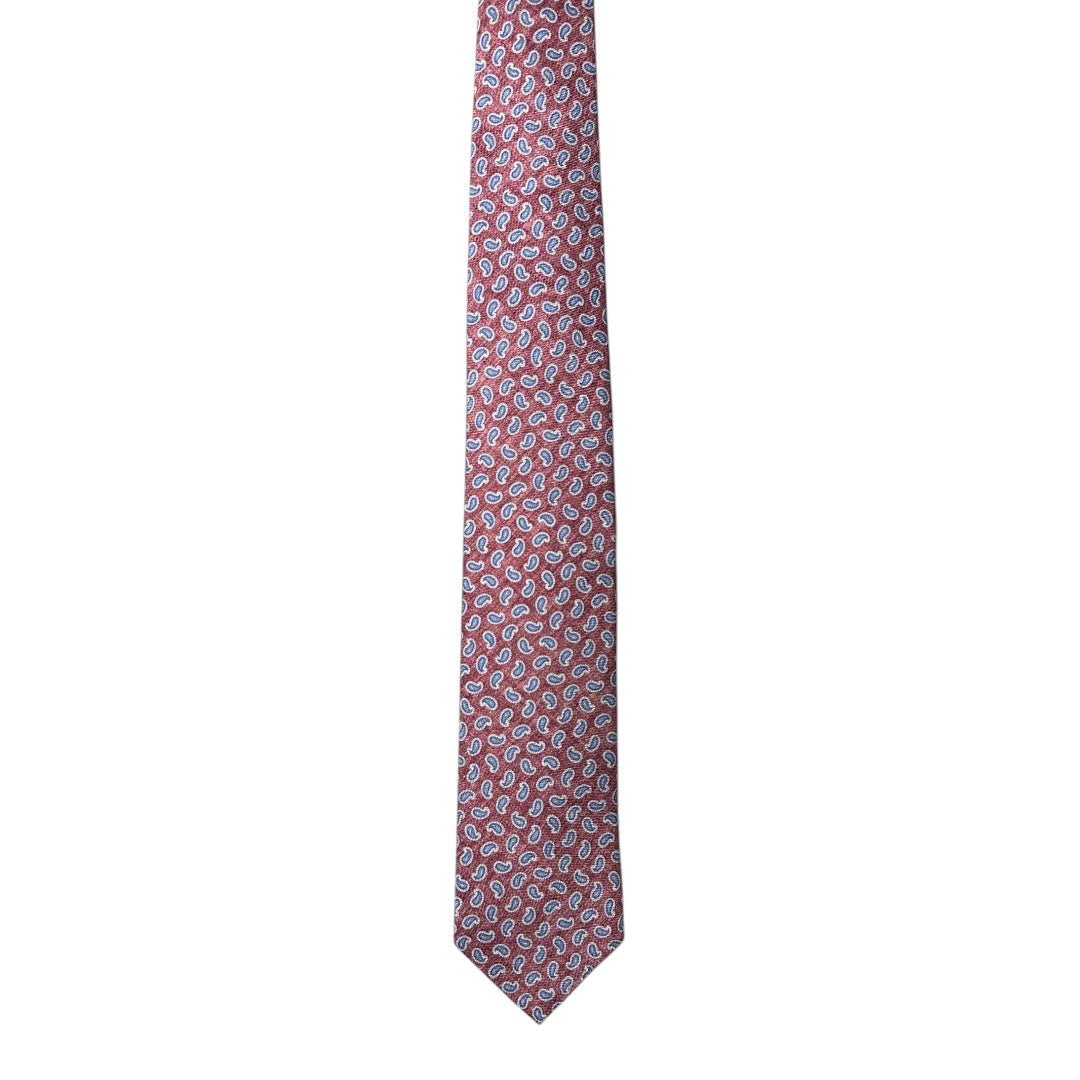 HENRY SARTORIAL X FLORENCE STYLE Panama Paisley Tie RED - Henry Bucks