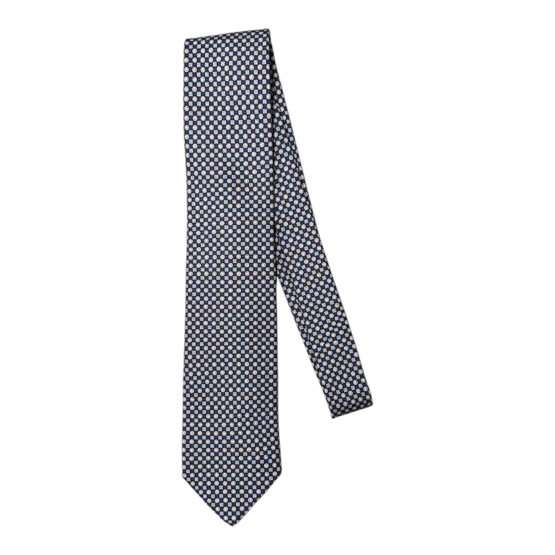 HENRY SARTORIAL X FLORENCE STYLE Saglione Silk Tie NAVY - Henry Bucks
